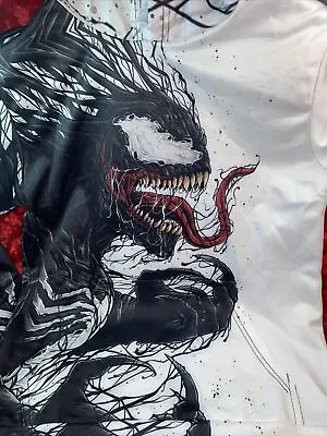 MARVEL'S  VENOM ALL OVER PRINT Hoodie GRAPHIC Double Sided Youth Large • £9.72