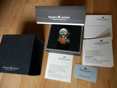 Maurice Lacroix Masterpiece Moonphase Chronograph Phase De Lune Day Boxes Papers • $1250