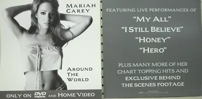 Mariah Carey 1999 Around The World 2 Side Promo Poster Flawless New Old Stock • $9.99