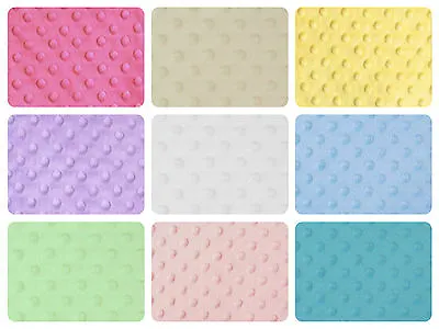 £0.99 • Buy Dimple Dot Popcorn Cuddle Soft Fleece Fabric 59 /150cm Wide Per Metre/half