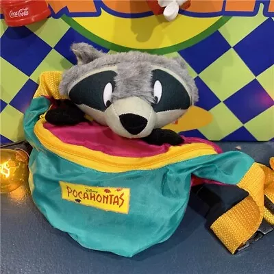 Disney Pocahontas Meeko Raccoon Waist Bag Plush Toy • $15.29