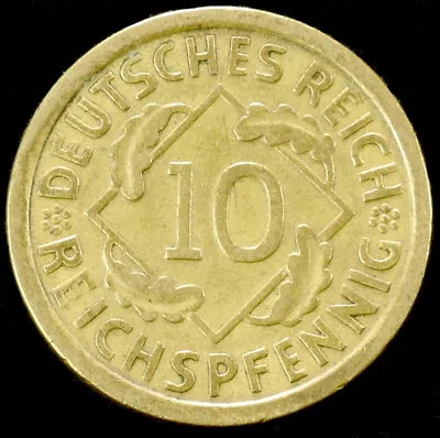 Germany (Weimar) 10 Reichspfennig 1924 To 1936 (Choose The Year) (GLI-001) • £2.75