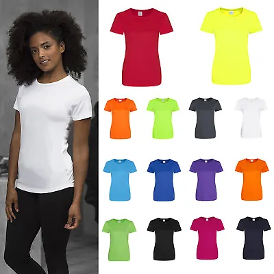 AWDis Just Cool Girlie Cool Smooth T-Shirt|Women's Polyester Sports/training Tee • £8.09