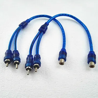 4pcs 7  RCA Audio Cable  Y  Adapter Splitter 1 Female To 2 Male Plug Cab.OZ • $3.78