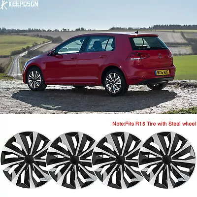 $67.87 • Buy For VW Golf 15  Set Of 4 Wheel Rims Covers Hubcaps Fits R15 Tire Steel Wheel