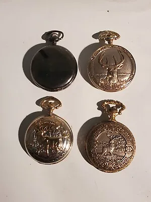 4 Pocket Watches Need Batteries MajestronRemingtonPhillip Crowe Mudder  • $25