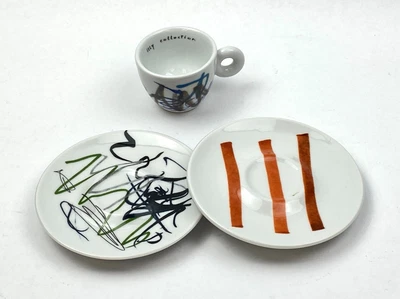 £70.10 • Buy Illy Collection 2004 Geometric Multicolor Espresso 1 Cup And 2 Saucer