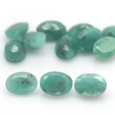 9.36 CT. Unheated 12Pcs Green Zambia Emerald Oval • $9.99