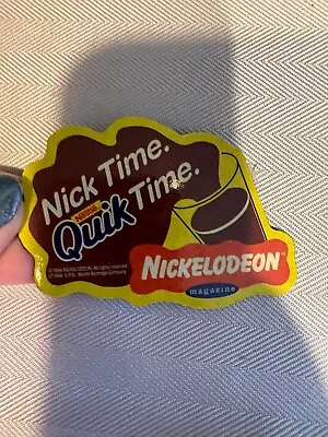 1994 Vintage Nickelodeon Magazine Nestle Quik Chocolate Milk Promotional Magnet • $25