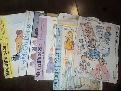 Mccalls Patterns For Doll Clothes And Aprons For Kids • $4