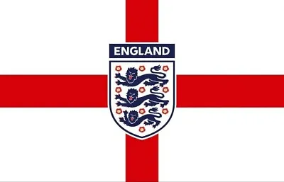 £6.49 • Buy English England FA Football Flag 5ft X 3ft Large Giant 3 Lions World Cup Euros