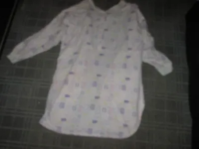 £3.99 • Buy Handmade-ladies Vintage Sleepwear Hospital Nightgown Size 10-12 Floral Open Back