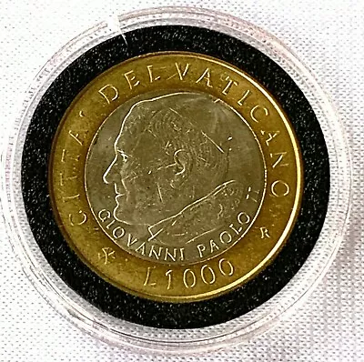 Pope John Paul II Commemorative 1000 Lire 2001 Coin Uncirculated • $15