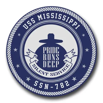 US Navy USS Mississippi SSN-782 Pride Runs Deep Decal • $8.95