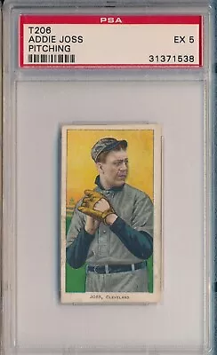 1910 T206 Sweet Caporal 350/30 - Addie Joss Pitching - Psa 5 Ex (svsc) • $1199.99