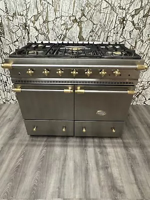 Lacanche Cluny 100cm Range Cooker Stainless Steel And Brass Dual Fuel REF L26 • £3990