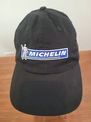 Michelin Man Vintage Adjustable Mens Hat .black Nice One • $18.99