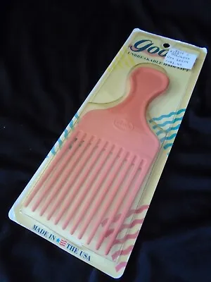 NOS Plastic Vintage 1980's Women's GOODY Hair Picks AFRO Combs Lifts Pink • $28.88
