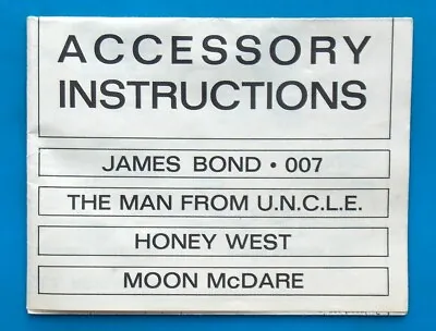 1966 MOON MCDARE Bond Man From UNCLE 12  Gilbert Doll  ACCESSORY INSTRUCTIONS Sf • $26.96