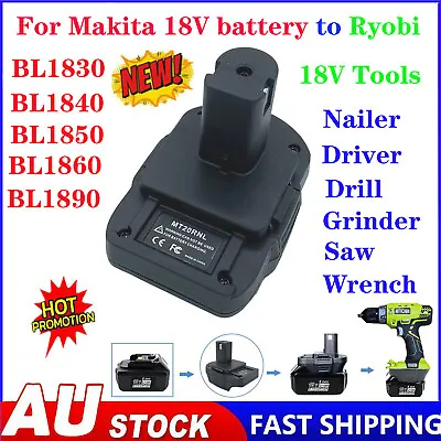 $19.98 • Buy NEW Adapter For Makita 18V Li-ion Battery Convert To Ryobi 18V Power Tools P108