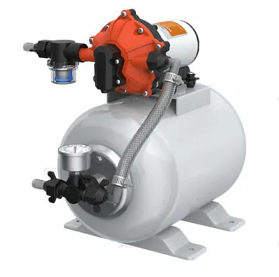 SeaFlo Marine Water Pump 12 V DC 60 PSI 5.5 GPM 2 Gallon Accumulator Tank System • $163.39