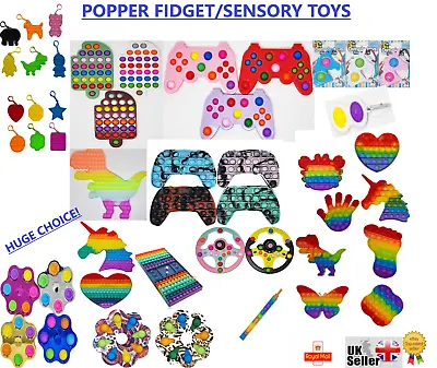 £3.25 • Buy Fidget Popper Push Bubble Sensory Toy AnxietyStress Autism ADHDRelief Adult Kids