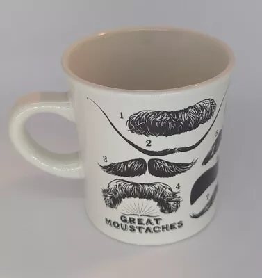 Mustache Coffee Mug Cup Famous Great Moustaches Unemployed Philosophers Guild • $10