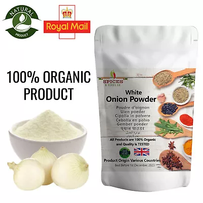 £3.99 • Buy WHITE ONION POWDER Best Quality Natural Organic 100g 250g 500g FREE UK DELIVERY 
