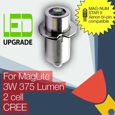 MagLite LED Conversion/upgrade Bulb MAG-NUM STAR II Bi-pin 2D/2C Cell XP-G2 • £13.95