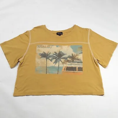 Originality Womens Malibu Crop Graphic T Shirt  Top Vintage Size S Surf Beach  • $13.95