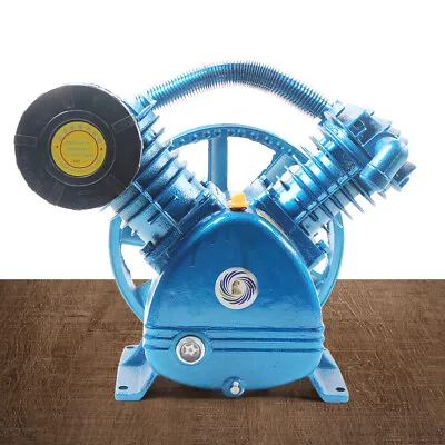 2 Stages 175PSI 5HP  Twin-Cylinder Air Compressor Pump Motor Head VStyle US • $213.75