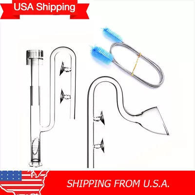 US Seller Aquarium Filter Pipes Glass Lily Inflow Surface Skimmer Outflow Set • $32.98