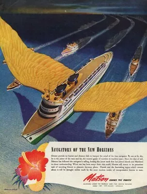 Navigators Of The New Horizons Matson Lines Ad 1944 Melbourne Brindle SEP • $9.99