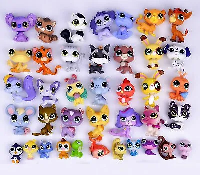 24pcs Set Littlest Pet Shop Toys LPS Cute Animal Dog Cat Lion Mini Figure Kids • £20.02