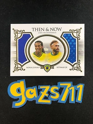 Ronaldinho & Neymar Jr. 2021 Futera Unique Then & Now Patch 10/23 Both Jersey # • $299