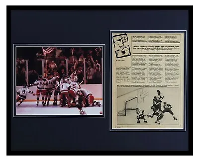 Mike Eruzione Signed Framed 16x20 Photo Set JSA 1980 Miracle On Ice Team USA J • $149.99