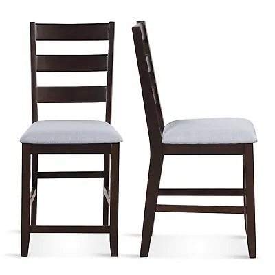 Bar Stool Set Of 2 Kitchen Dining Chairs Counter Height Chair W/Padded Seat • £89.95