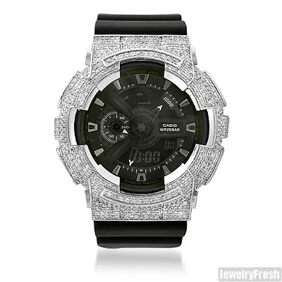 Silver Custom Iced Out Casio G-Shock GA-110 Mens Watch • $229.95