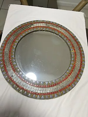 Handcrafted Glass Mosaic Decorative Wall Mirror 18” Round Wall Mirror • $149.99