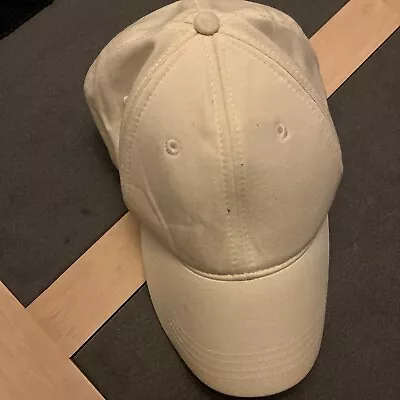 ZARA Unisex Cream Cotton Baseball Cap - Size M • £2.99