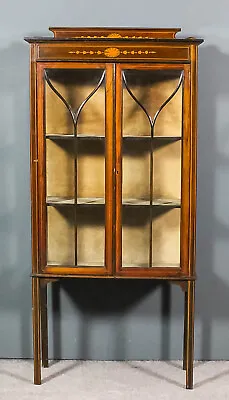 £180 • Buy Edwardian Mahogany Display Cabinet Inlaid With Stringing