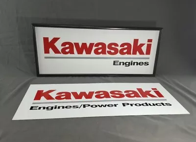 Vintage KAWASAKI Engines / Power Products Metal Frame  Dealer Sign - 2 Choices • $97.50