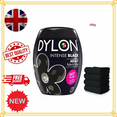 350G Intense Black Dylon Machine Dye Pod Powder Fabric Wash For Colour Clothes • £7.77
