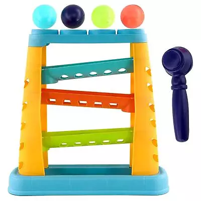 Hammer & Roll Tower Toy Kids Baby Toddler Activity Ball Game Beating Educational • £7.09