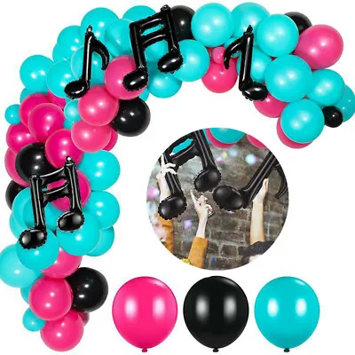 139Pcs Set Balloon Arch Kit Music Note Theme Birthday Bunting Party Decorations • £10.57