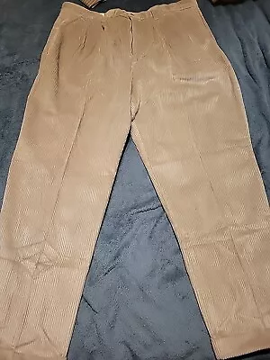 Dockers Mens Pants Vintage Corduroy Khakis The Pleated Loose No Wrinkles 40/30 • $23