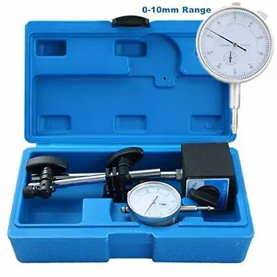 110Lbs Magnetic Base With Fine Adjustment 0-10mm Range Dial Indicator With Box • $32.95