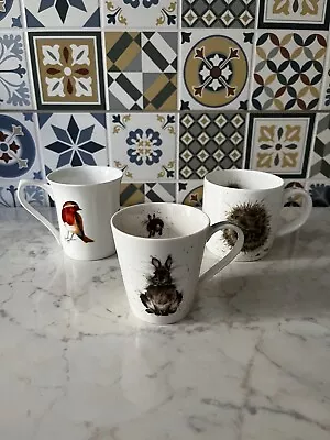£9.99 • Buy Job Lot Wrendale Worcester Mugs Hedgehog Bunny Bird Past Times Collectors Granny