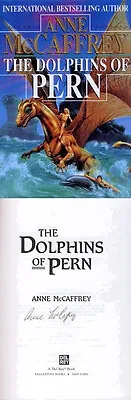 $190 • Buy Anne McCaffrey SIGNED AUTOGRAPHED The Dolphins Of Pern HC 1st Ed/1st Print