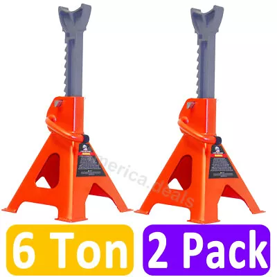 2 Pack 6 Ton 12000 Lbs. Jack Stand Adjustable Height Axle Stand Car Truck Jack • $55